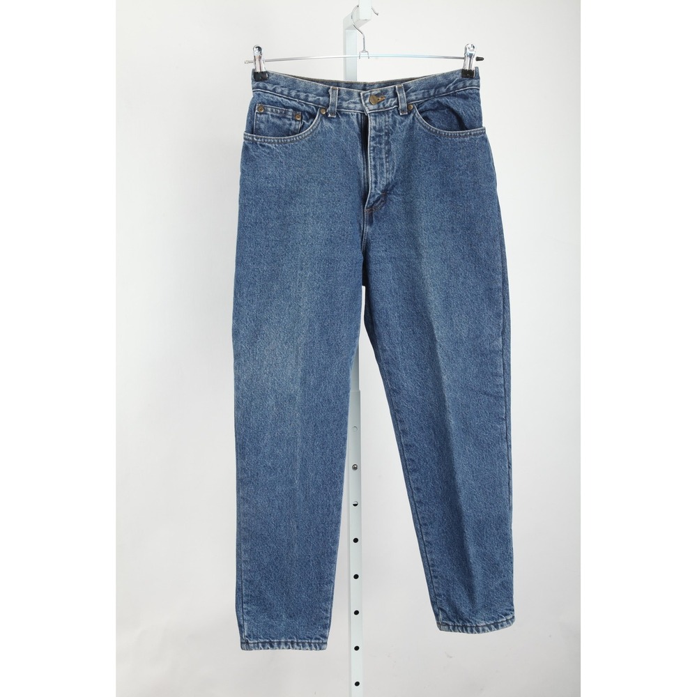 Vintage L.L. Bean Double L Jeans Womens 28x28 Blue Fleece Lined Relaxed Fit 90s - Picture 2 of 16